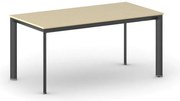 Stół konferencyjny do biura PRIMO INVITATION, 160x80 cm, czarna podstawa, brzoza