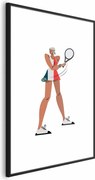 Plakat Tenisistka z rakietą 60x90 cm z ramą czarną z marginesem ARTGEIST B