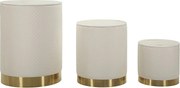 Zestaw 3 Pufami VKH770, Beżowy, 60x60x80 cm, Kendra Home