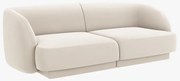 OUTLET Sofa 2-osobowa welur beż 180/90/70 Miley od Micadoni