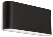 LED2 - LED zewnętrzna lampa ścienna FLAT 2xLED/5W/230V IP65 czarna