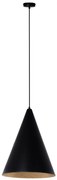 Vesuvio 35 czarno złota lampa wiszaca do kuchni, jadalni średnica 35cm