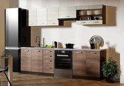Zestaw mebli kuchennych akacja cynamonowa + dąb navara F5-H72