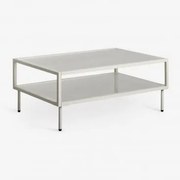 Rectangularny Stolik Kawowy 90x60 Cm Ze Stali I Szkła Paoline Awokado - Sklum