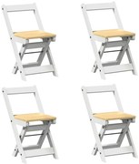 Biały komplet składanych krzeseł minimalistycznych D0-S36