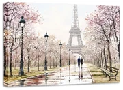 Obraz Styler Canvas Watercolor Paris Melancholy, 85x113 cm