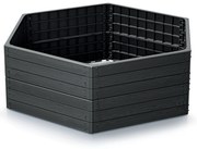 Rabata ogrodowa Base Woody 148x129x25 cm antracytowa PROSPERPLAST