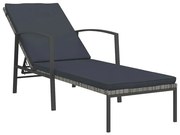 Leżak ogrodowy regulowane oparcie szary W0-R33