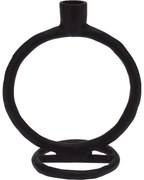 Świecznik dekoracyjny, czarny, aluminium