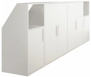 Szafa ze skosem 6-drzwiowa z 2 wnękami - Biały - ADEZIO
