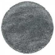 Dywan shaggy Fluffy Super Soft jasno szary 80 cm x 80 cm  koło