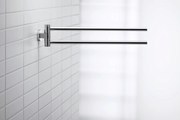Duravit D-Code wieszak na ręczniki Chrom - obrotowy z 2 uchwytami