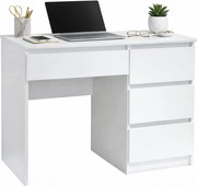 Białe biurko z szufladami S1-E54