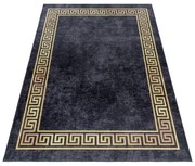 Dywan z nadrukiem Fiesta Ornament czarno-złoty 80 cm x 150 cm