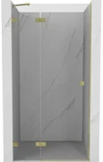 Mexen Lunar drzwi prysznicowe uchylne lewe 70 cm, transparent, złote szczotkowane - 834-070-000-55-00-L