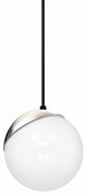 Lampa wisząca, potrójna, nad stół, czarna SFERA BLACK/CHROME 3xE14