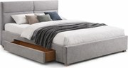 Jasnoszare Łóżko Z Zagłówkiem G2-H58