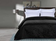 Czarna narzuta na łóżko ze wzorem STONE Rozmiar: 170 x 210 cm