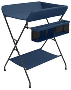 Niebieski przewijak dziecięcy z przegródkami N6-M89