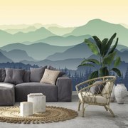 Fototapeta - Świt nad górami (196x136 cm)