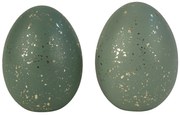 Ceramiczne jajko GOLD FLECKS 14 cm zielone - więcej wariantów