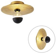 Orientalna lampa sufitowa okrągła złota - KongeKolonialny Oswietlenie wewnetrzne