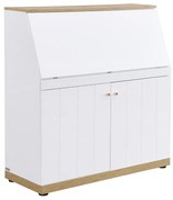 Sekretarzyk - MDF - Kolor: Biały i naturalny - DUTASI