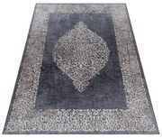 Dywan drukowany antypoślizgowy Fiesta Vintage klasyczny antracytowo-beżowy 80 cm x 150 cm