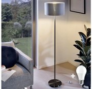 Lampa stojąca LED TUNJA 1xE27/20W/230V średnica 38 cm czarna/szara