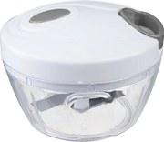 Ręczny krajalnik do warzyw ze stali nierdzewnej "Bicolor" 12cm Zielony z ostrzem i przezroczystym pojemnikiem