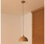 Duolla - Lampa wisząca na lince IRONLINE 1xE27/15W/230V śr. 27 cm beżowa/miedziana