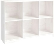 Biały drewniany poziomy regał na książki S2-W12