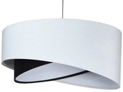 Biało-czarna welurowa lampa wisząca - 29X EX975 W0-P52