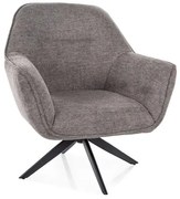 Fotel do salonu Galia Brego szary obracany SIGNAL