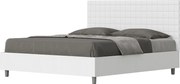 Łóżko bez stelaża 160x200 konstrukcja Frassino biała zagłówek sztucznej skóry Biały Burmy