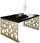 Stolik kawowy w stylu glamour złoty + czarny W1-R62