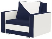 Fotel rozkładany z funkcją spania ASTO2 Granatowy/Kremowy