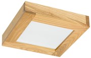 Rustykalny Panel LED z drewna plafon 24W lampa sufitowa 25x25x5H cm