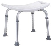 Stołek 51x39 cm srebrny/biały