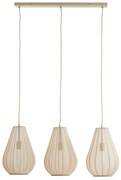Beżowa lampa wisząca ze szklanym kloszem Itela – Light &amp; Living