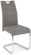 Popielate nowoczesne krzesło na płozach C4-L86