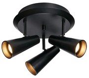 Czarna lampa sufitowa Markslöjd Crest, ø 36 cm