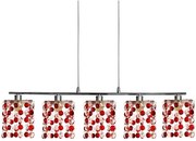 Czerwona kryształowa lampa wisząca - D214 R2-N15