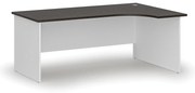 Narożne biurko PRIMO WHITE, 180x120 cm, prawe, biały/wenge