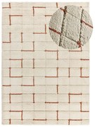 Ceglasto-kremowy dywan 133x190 cm Brenda – Universal