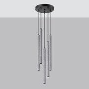 Lampa wisząca PASTELO 5P betonowa SOLLUX  LIGHTING