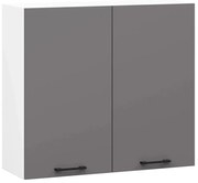 Szara górna szafka kuchenna z półkami F7-R14