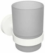 Sapho XR903W X-Round White szklanka, szkło mleczne/biały