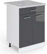 Szafka dolna do kuchni antracyt wysoki połysk 60x60x81.6 r-line
