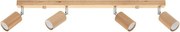 Listwa oświetleniowa 4 punktowa BERG 4 naturalne drewno
